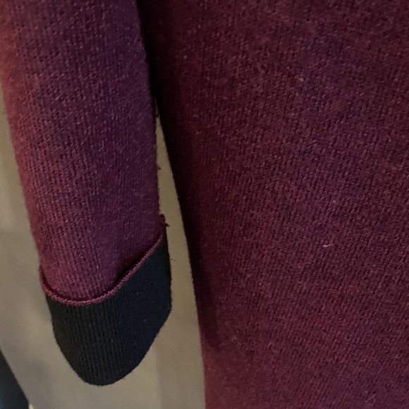 Catherine Malandrino Burgundy and Black Cape Jacket - Picture 4 of 7